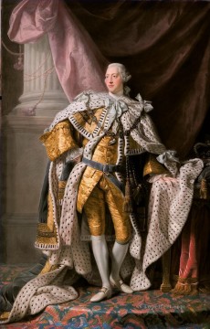 Allan Ramsey Painting - El rey Jorge III con el traje de coronación Allan Ramsay Retrato Clasicismo